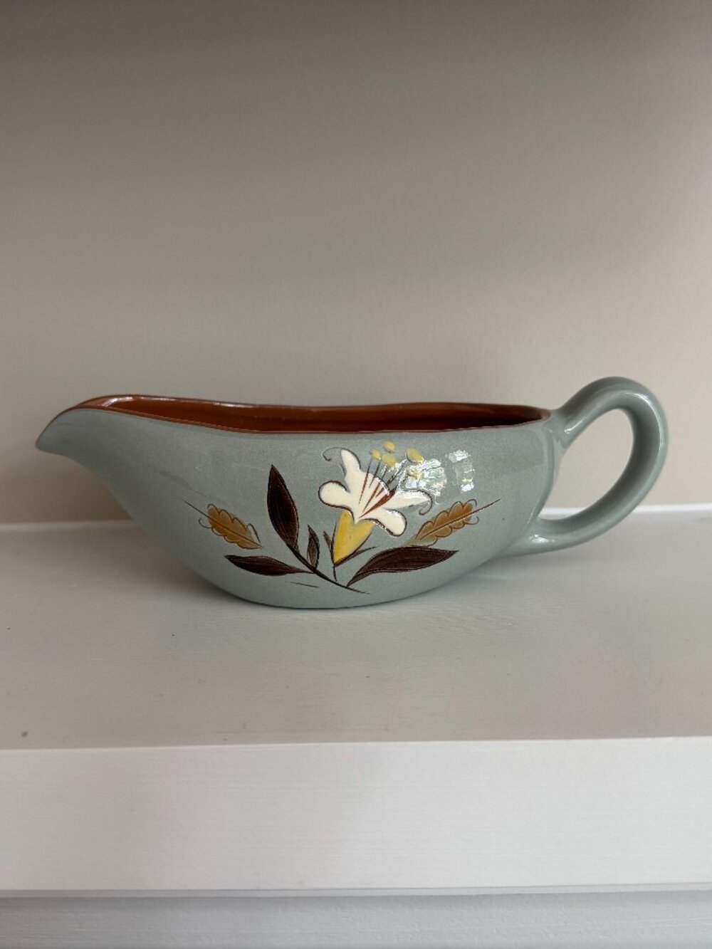 STANGL POTTERY Golden Harvest gravy boat